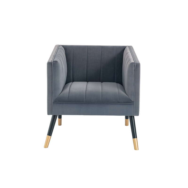 Vernardo Velvet Armchair, Navy