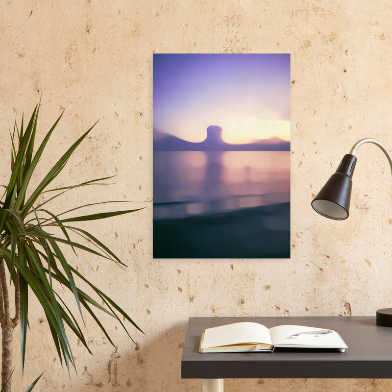 Art contemporain contemporain, paysage de plage abstrait, H 24 po x l 16 po