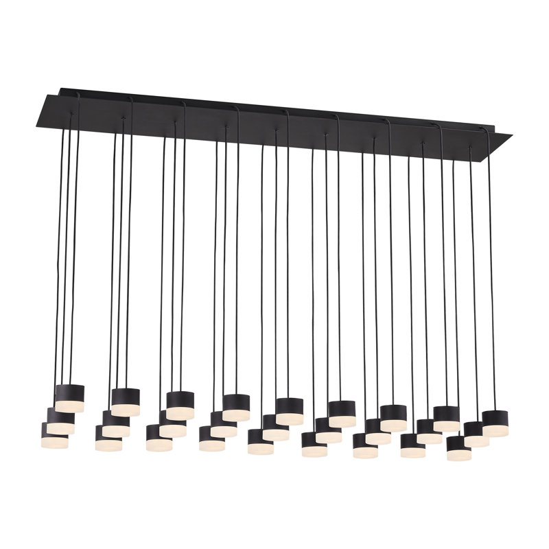 Sean Lavin Gable 27-light Chandelier in Nightshade Black with Alabaster shade, Nightshade Black Incorrect Joint