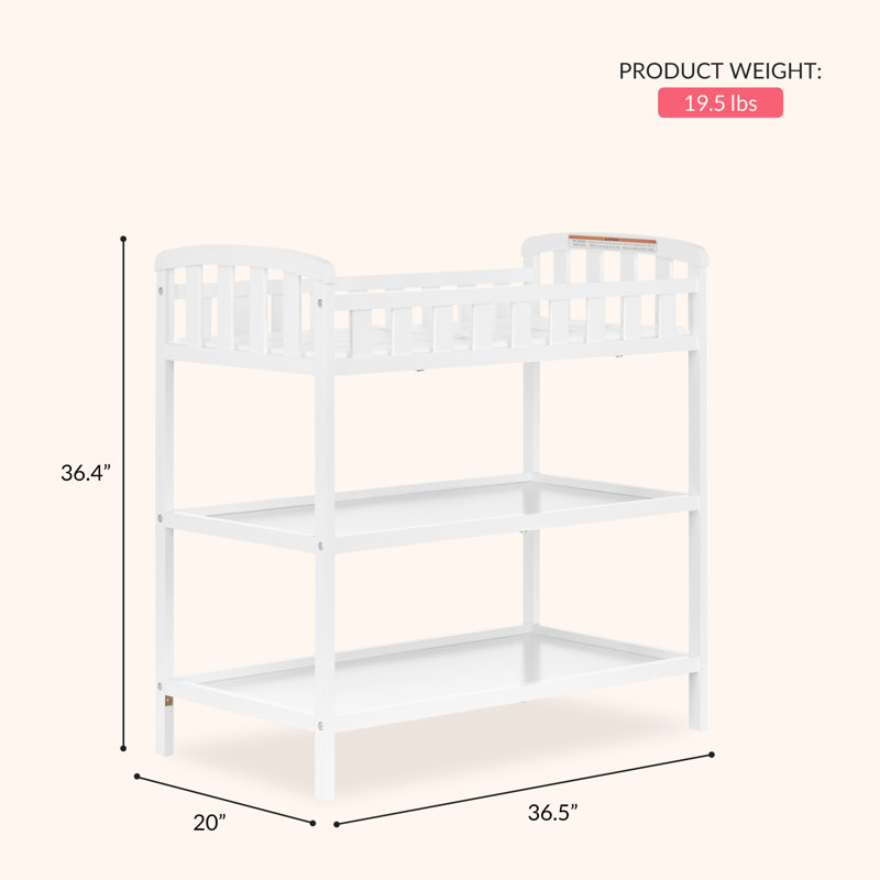 Table à langer avec coussin Emily, Blanc