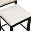 Tabouret de bar rembourré Boucle avec dossier en rotin tissé-1603352079-1603352077-1606266307