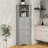 Emanuelli Triangle Freestanding Bathroom Corner Cabinet with Rhombus Pattern Doors and Adjustable Shelves-1257541031