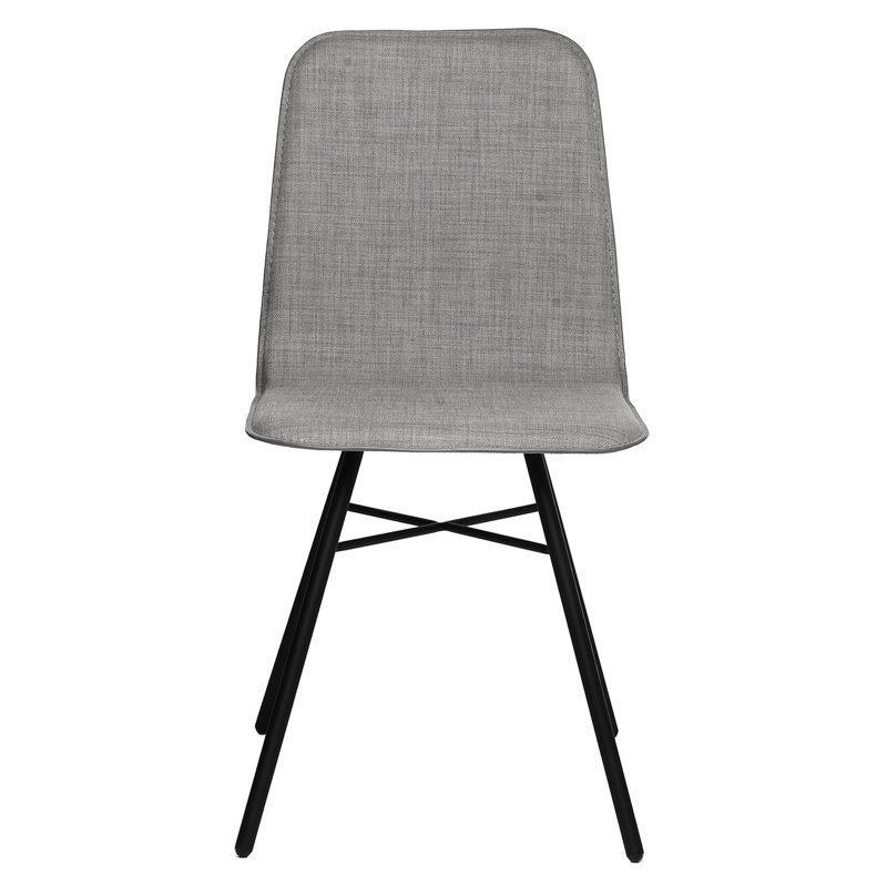 Chaise d'appoint rembourrée en tissu, Noir