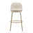 Rio Claro Indoor Metal Upholstered Barstool, Gold Finished Frame And Beige Upholstery, Set Of 2
