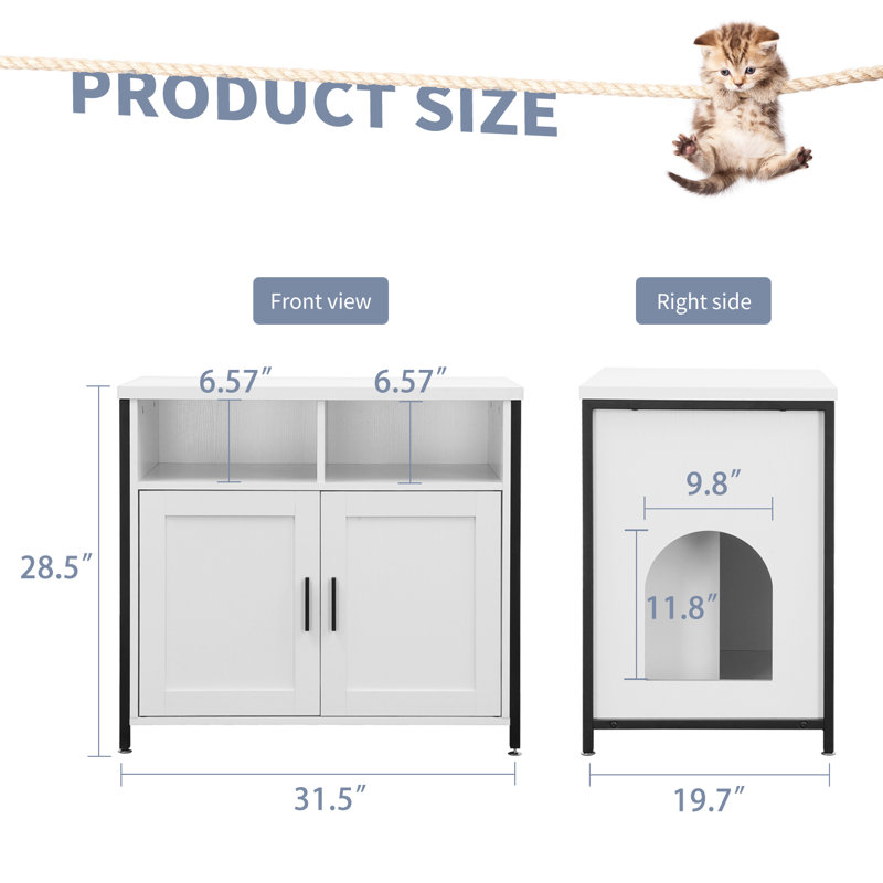Clarixa Litter Box Enclosure, White