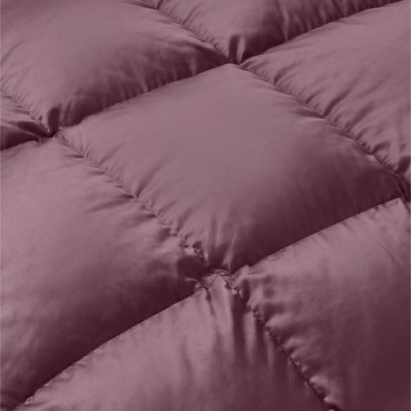 Édredon en duvet synthétique toutes saisons Grand Down - moelleux et hypoallergénique, Mauve, Édredon double