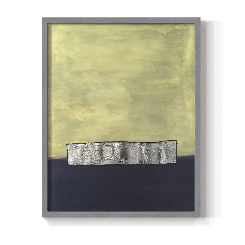 «Colorfield Compliment I», reproduction encadrée - bois massif, H 15 po x l 12 po, Gris