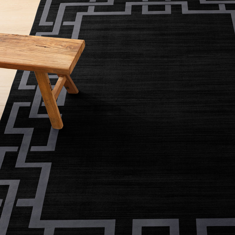 Abstract Machine Printed Shag Area Rug, Rectangle 200 x 290 cm