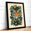 Tiger in Bloom Tropical - Framed Print-308519722-308519723