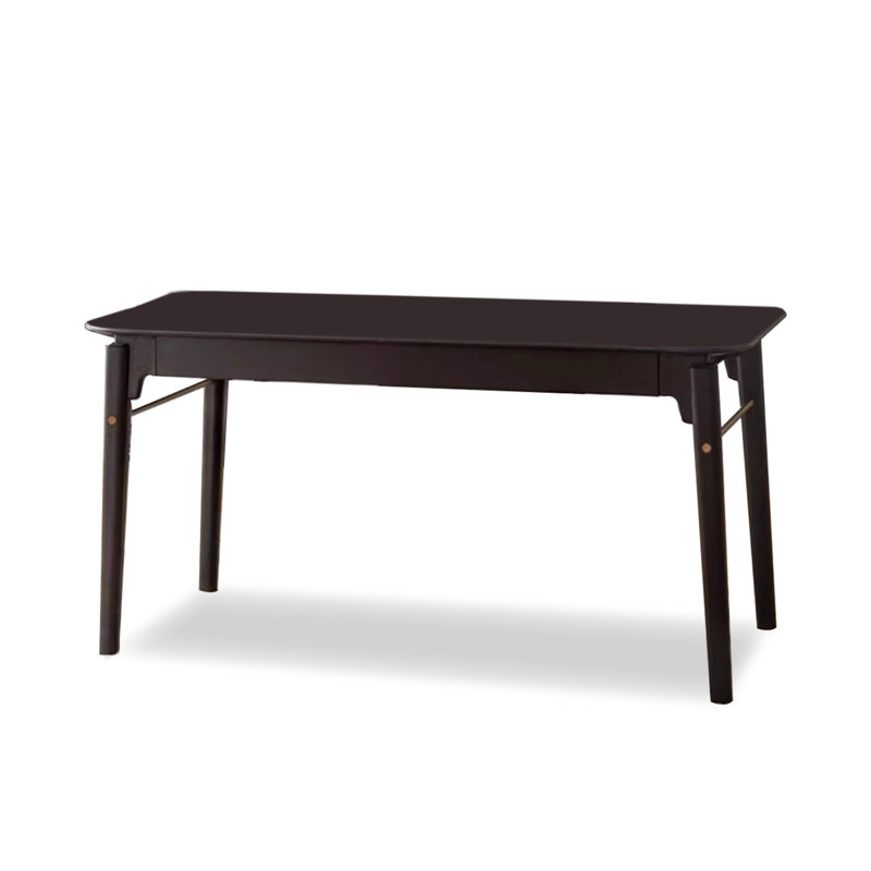 Bureau d'écriture en bois massif noir, H 29,13 po x l 47,24 po x P 23,62 po