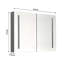 40 po L 30 po x H 30 po Grande armoire à pharmacie rectangulaire en aluminium à fixation en surface avec miroir