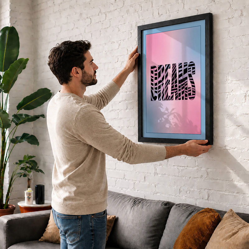Glans Minimalist - Print, A1 - 84.1 x 59.4 cm, Black