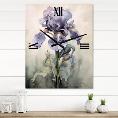 Demetrick - Horloge murale fleurs surdimensionnées