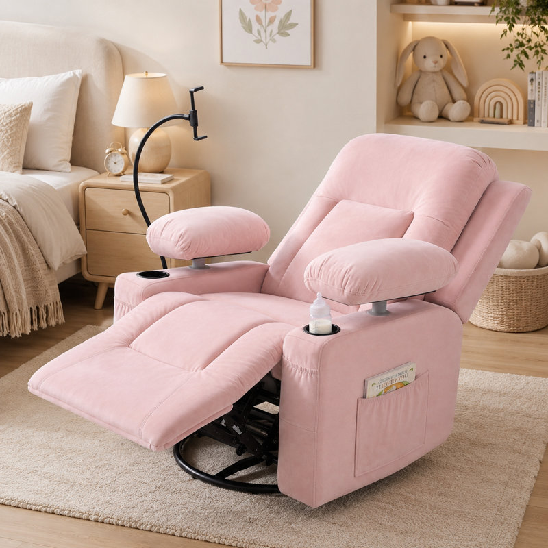 Fauteuil inclinable électrique à bascule avec fonction mémoire, accoudoirs réglables 4D, support pour téléphone et cuir facile à nettoyer