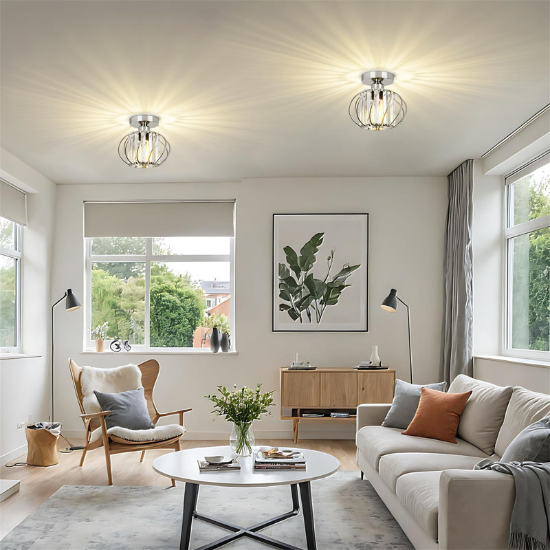 Crystal Semi Flush Mount