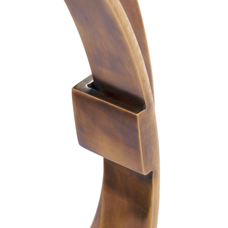 Stephen Glass End Table, Antique Brass