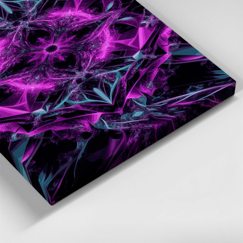Art numérique sur toile, "Abstraction numérique 88", H 8 po x l 10 po