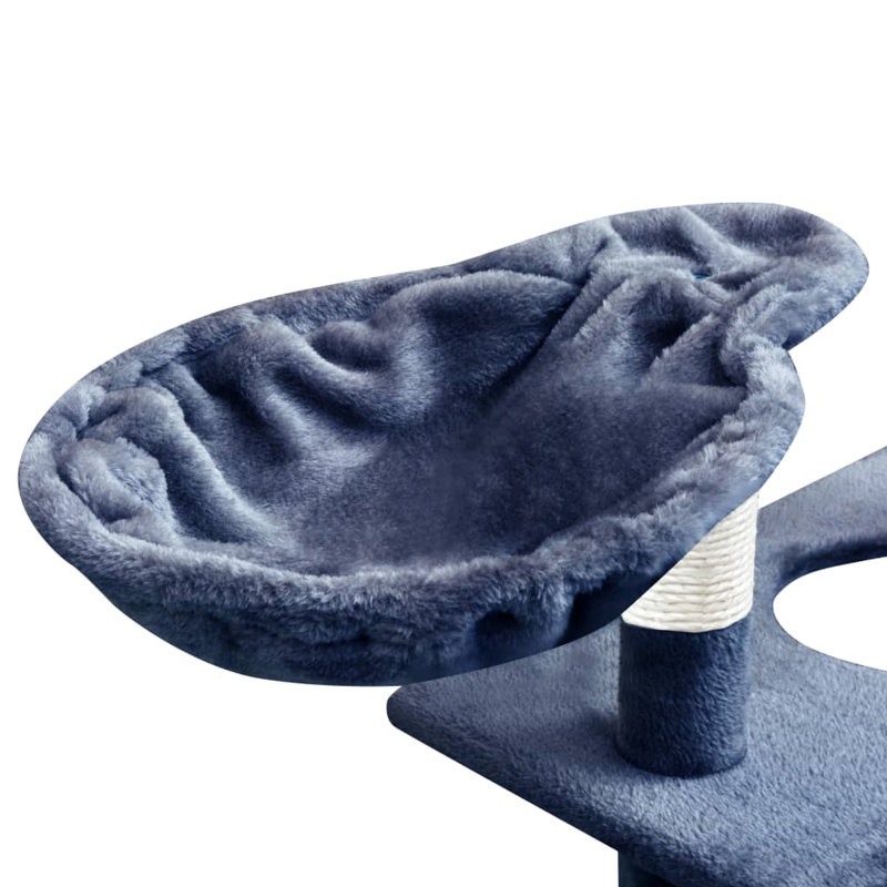 Amerina Cat Tree, Dark Blue, 97  cm x 40 cm x 150 cm