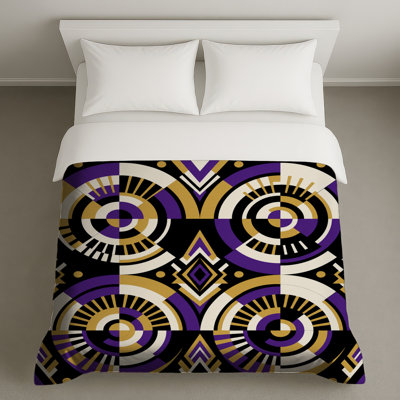 Housses de couette à motif géométrique Art Deco