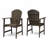 Outdoor Acacia Wood Adirondack Dining Chairs-1020537060