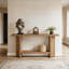 Canapé à double couche avec rangement, table de couloir, console moderne pour le salon