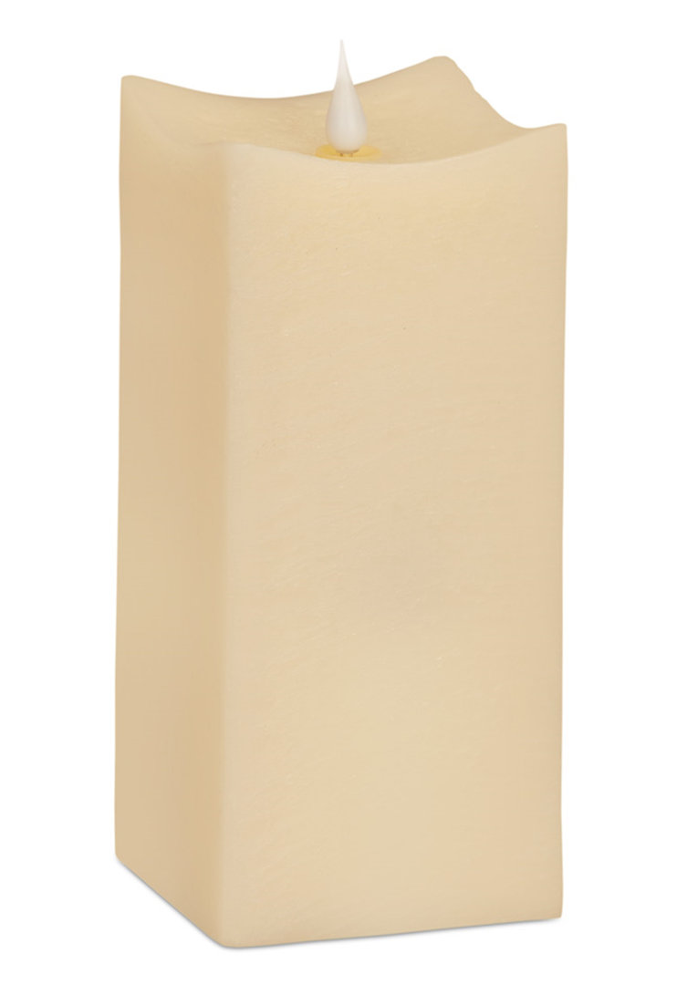 Unscented Flameless Pillar Candle (Set of 2) Melrose International