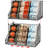 2 Pack Stackable Can Rack Organizer for Pantry Storage,Can Dispensers with 4 Adjustable Dividers
