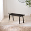 Bhawari Small Black Wooden Dining Table & 2 Benches