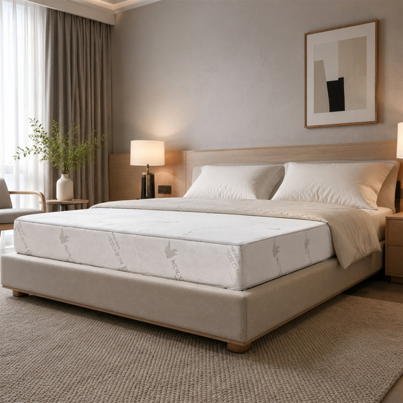Matelas simple ferme en mousse viscoélastique infusée d'aloès de 6 pouces, lit dans une boîte