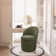 Upholstered Vanity Stool, Swivel Accent Stool with Wingback, Boucle Fabric Make-up Chair