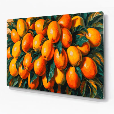 Art mural vert en forme de fruit, mangue et alphonso