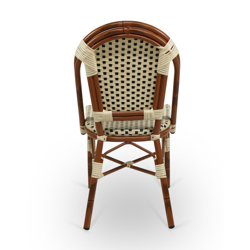 831 Series Bistro Side Chair, Dark Bamboo /Cream 