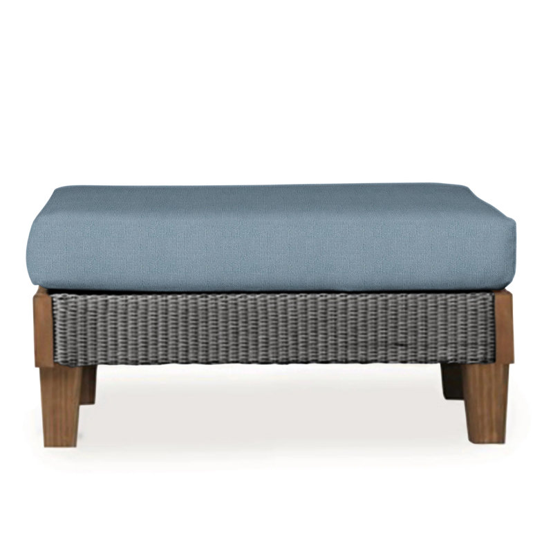 Catalina Outdoor Ottoman, Decorline Natural, Ivory