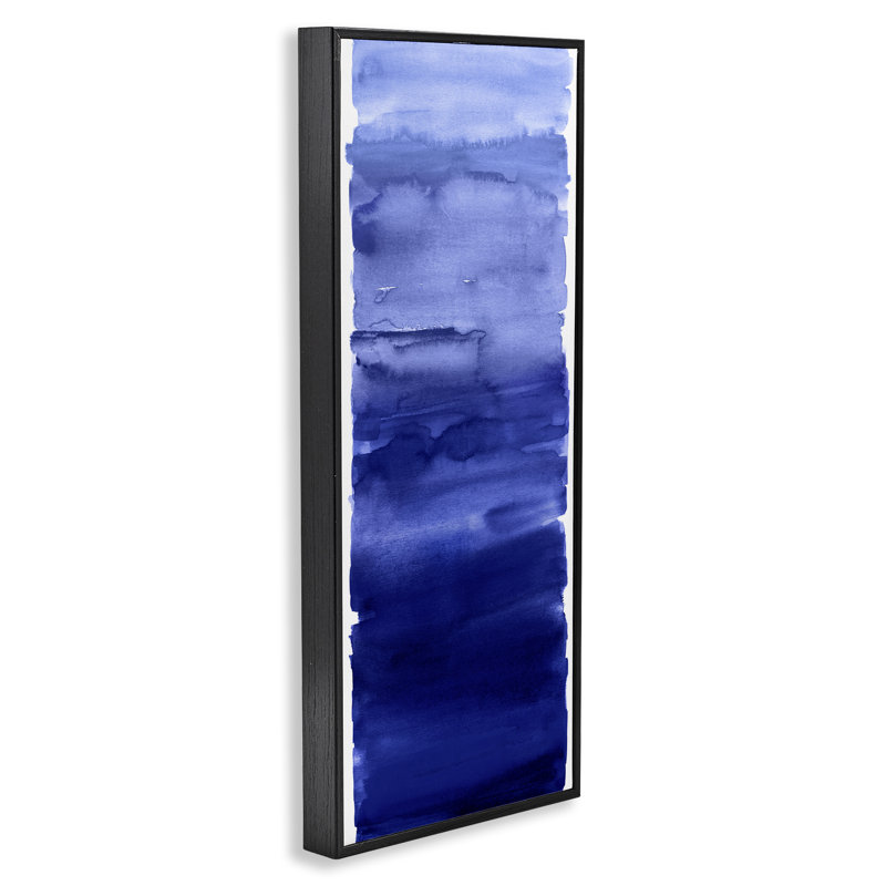 Giclée encadrée dégradée Indigo Blend, design par Allie Corbin, H 24 po x l 10 po, Giclée noire de minuit encadrée
