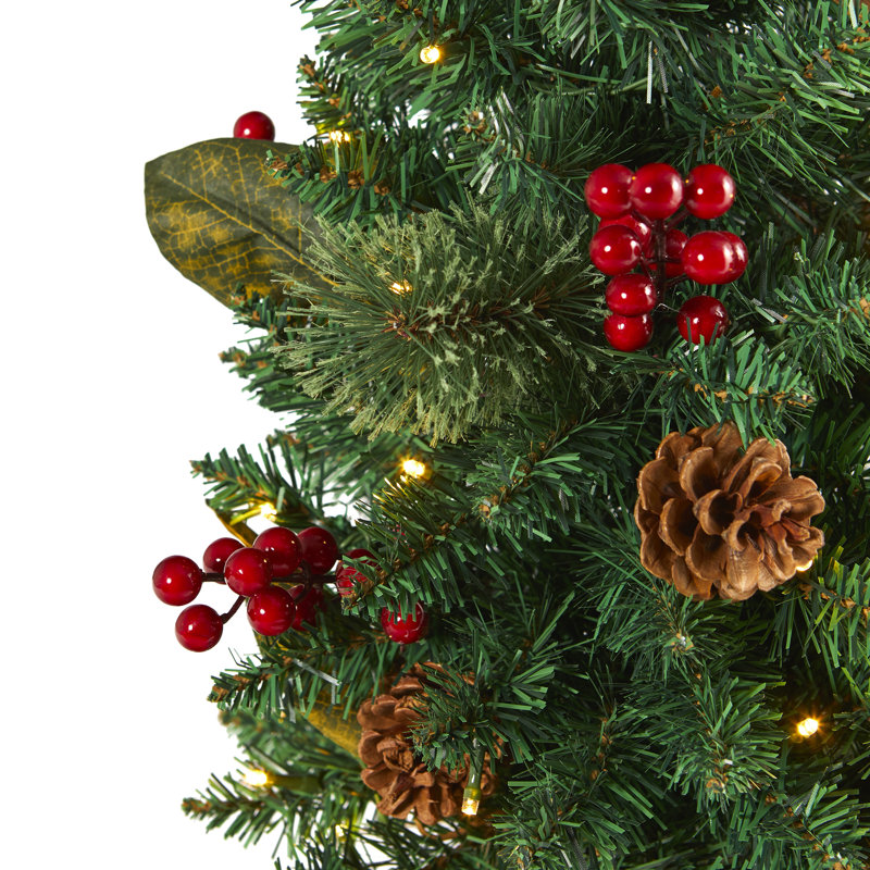 2' H Lighted Artificial Pine Christmas Tree