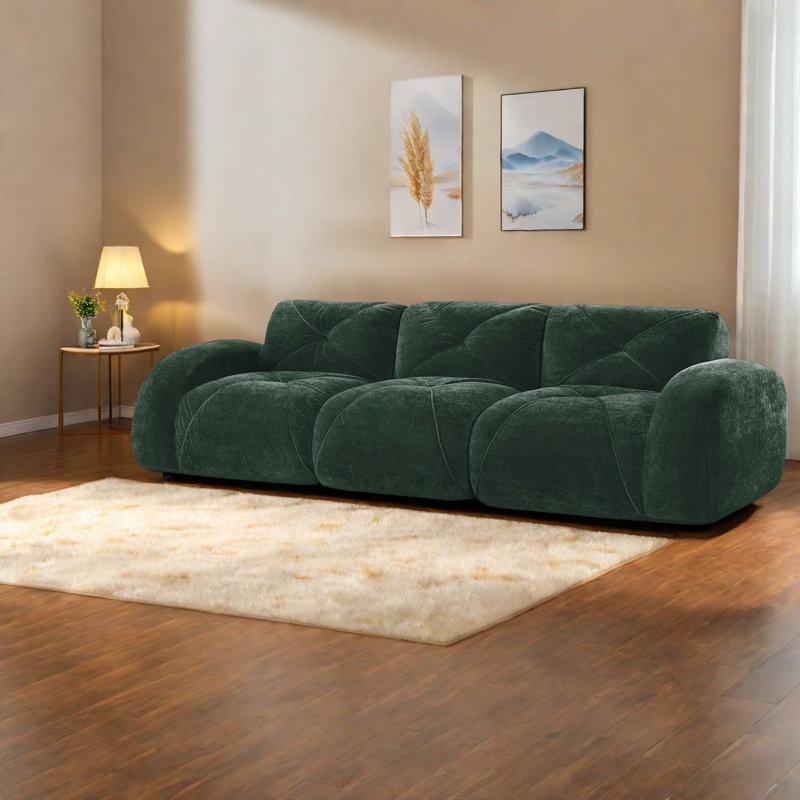 Canapés élégants en velours, conception modulaire, parfaits pour la maison