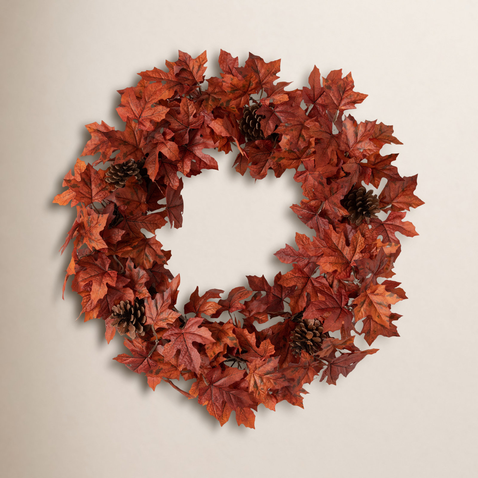 24.5'' Thanksgiving Faux Maple Polyester Wreath