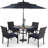 Alyah 4 - Person Patio Dining Set with Rectangular Table , Cushions Included