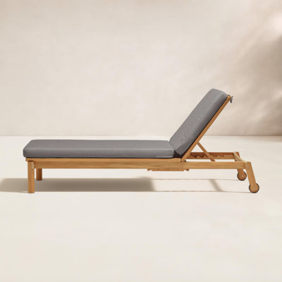 Haven 27.5'' Outdoor Teak Chaise Lounge