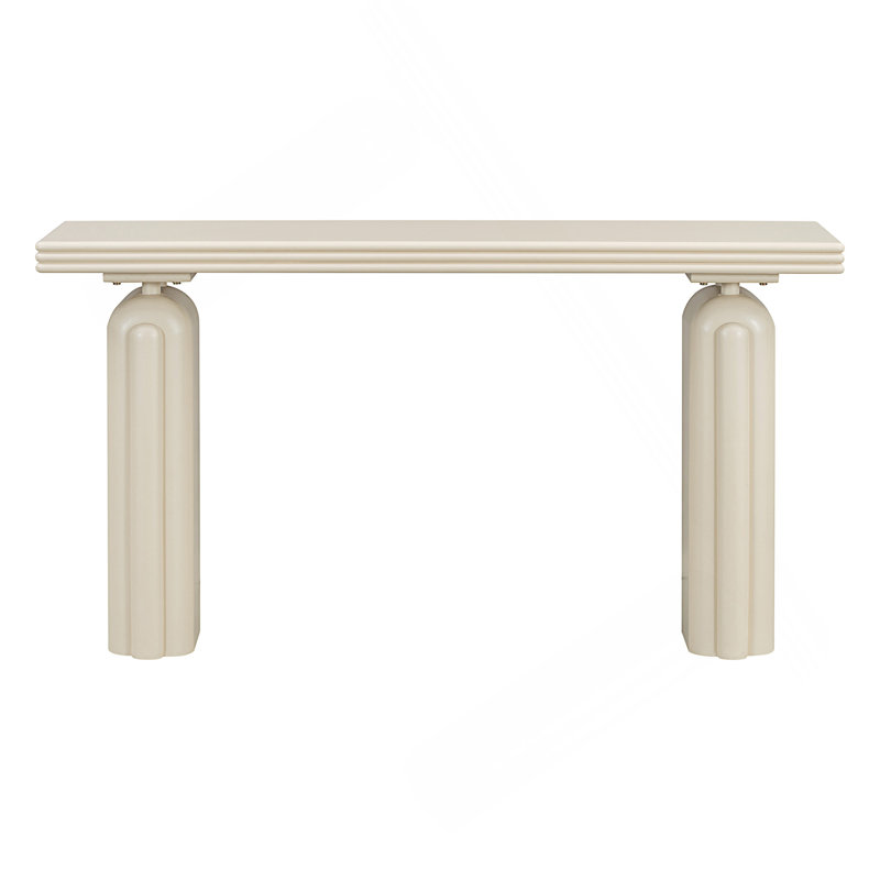 Lowell 60-Inches Long Wood Console Table, Beige