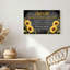 Art mural sur toile Gallery Wrap pour le salon, la chambre à coucher, le bureau ou le vestibule - Décoration murale décorative avec tableau noir tournesol-129335005-129335008