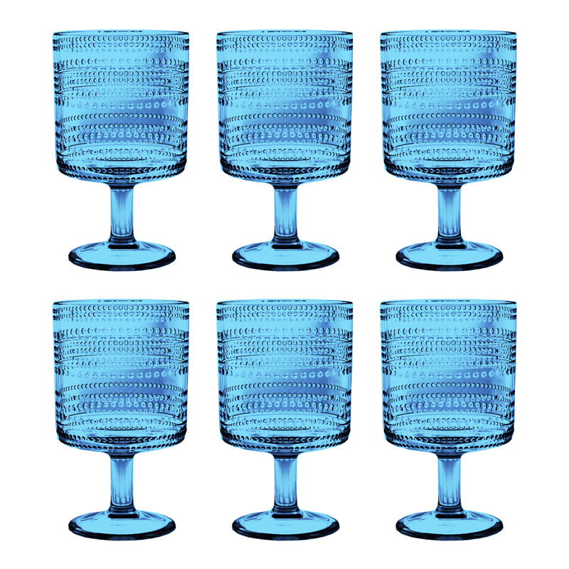 Humberly 14oz. Acrylic Drinking Glass Set, Blue