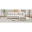 Canapé modulaire en L 91,73 po avec 2 tabourets et 2 coussins lombaires-717880207