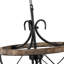 Luminaire suspendu rustique de style lustre en bois vieilli à 3 lumières de 13 po de largeur