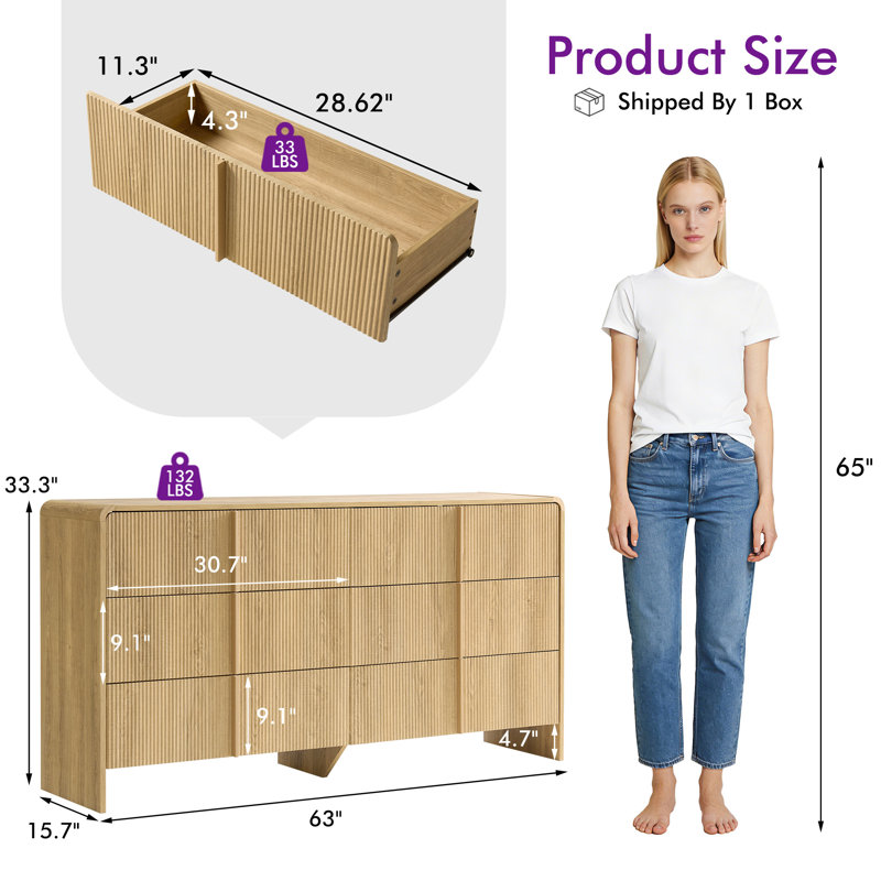 Commode 6 tiroirs Modern