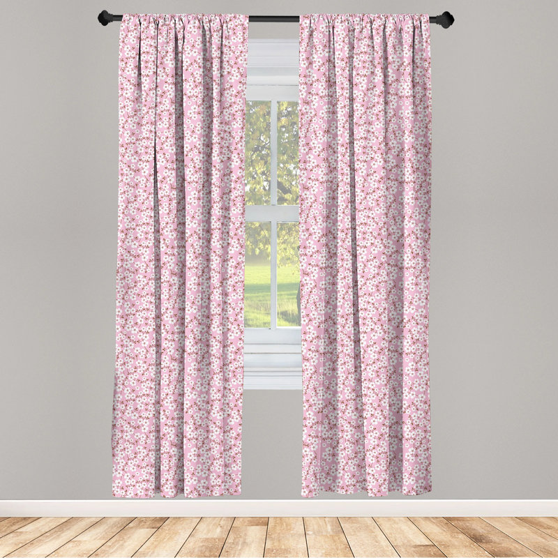 Semi-Sheer Rod Pocket Curtain Panels, 28" x 84"