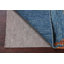 Tapis bleu en laine fabriqué à la main à motif végétal 3 x 5