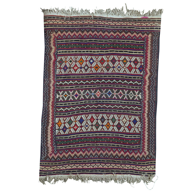 Afghan Wool Geometric Area Rug