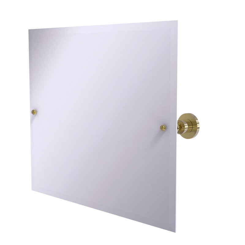 Miroir rectangulaire 26 po x 21 po Lera, Laiton non laqué