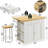 Lujane 3-Piece Drop Leaf Kitchen Island Set-387945879-378934733